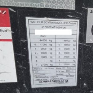 foto zánovní 37m3 dumper návěs vana sklápěč Schwarzmueller KIS 3/E